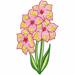Flowers And Tree Embroidery Design 8